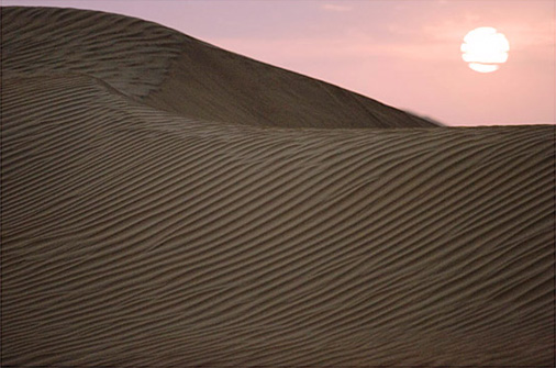 coucher du soleil desert el rob' el khali